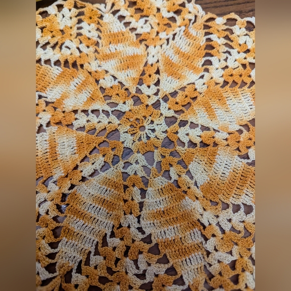 COPY - Vintage Round  Doilies x 3. Different patterns. Handmade crocheted. EUC. - Picture 6 of 7